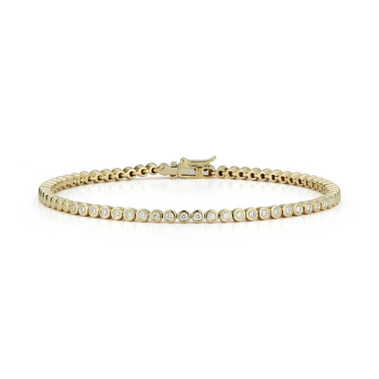 DRD B - Lulu Jack Bezel Tennis Bracelet .25tcw, 14KYG, 6.5"