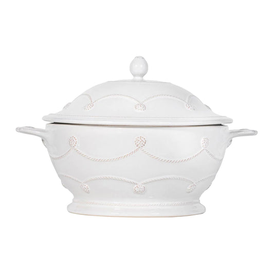 JLK Berry and Thread - Whitewash - Lidded Casserole Dish 10"