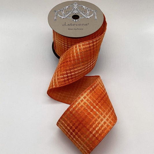 Linen Crisscross Pattern - Orange - 4" x 10yds