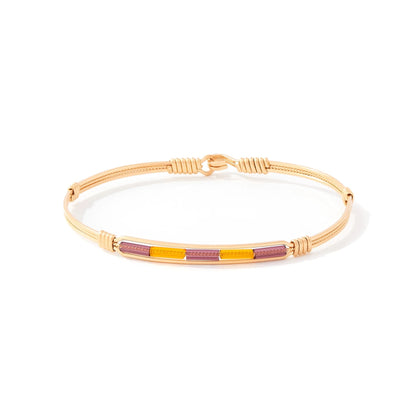 Spirit Bracelet - Gold with Purple & Yellow
