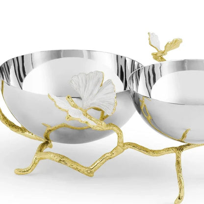 Butterfly Ginkgo Gold - Double Dish