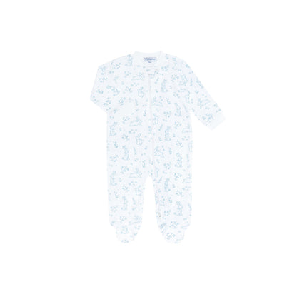 Bunny Toile - Zipper Footie