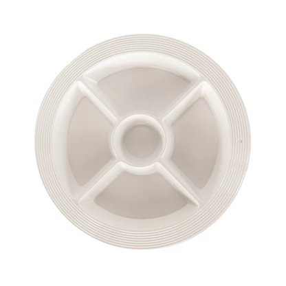 Melamine Divided Round Dish (Riser Compatible)