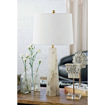 RGA Quatrefoil Alabaster Table Lamp 27.5"