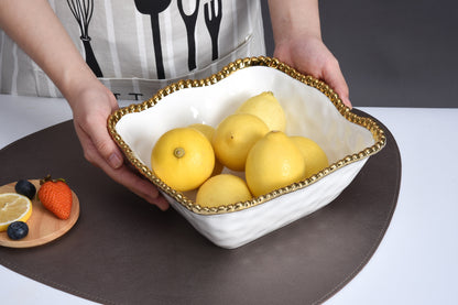 PPB Golden Salerno - Medium Square Salad Bowl (2252WG)