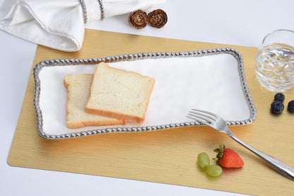 PPB Silver Salerno - Medium Rectangle Tray (2432W)