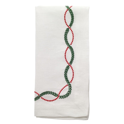 Olympia Napkin 21" - Red & Green