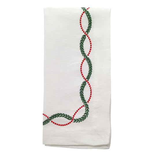 BDL Olympia Napkin 21" - Red & Green
