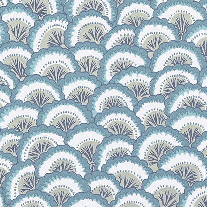 Pontchartrain Scallop Blue Cocktail Napkin