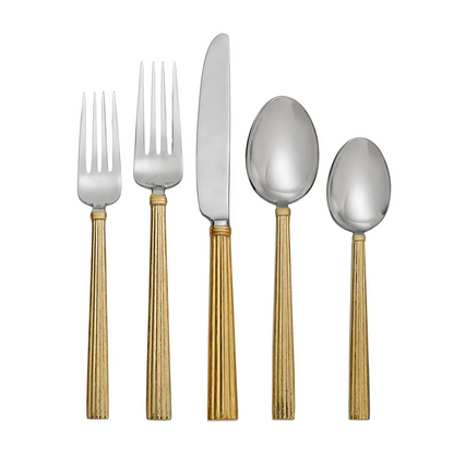 Wheat - Gold Five Piece Flatware Setting