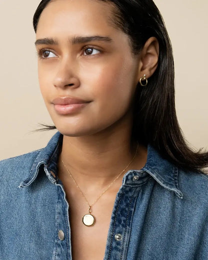 MRK "Quinn" Gold Locket Necklace - 18KYG