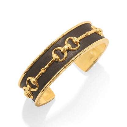 CDW B Equestrian - Snaffle Bit Cuff in Espresso Leather
