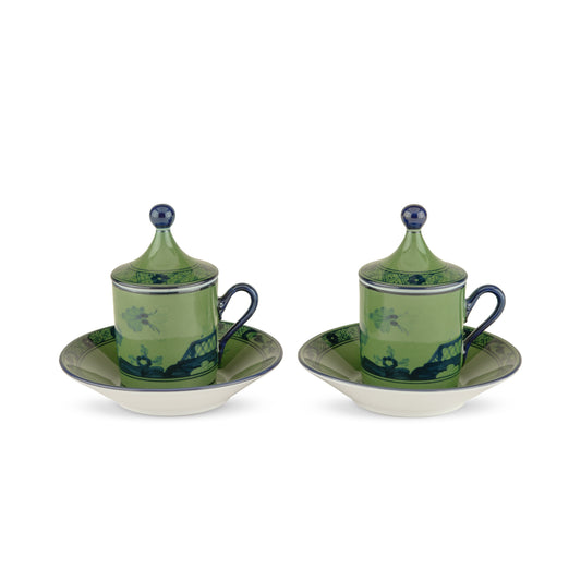 Oriente Italiano - Malachite - Espresso Cup & Saucer Set of 2