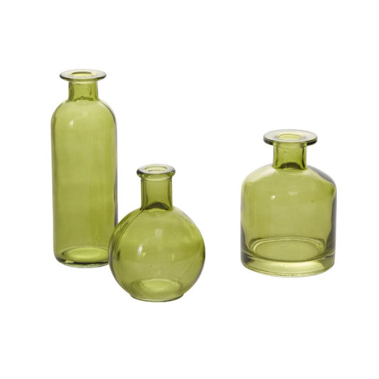 Carlotta Budvase - Green - Set of 3 - 4"/4.25"/6.25"