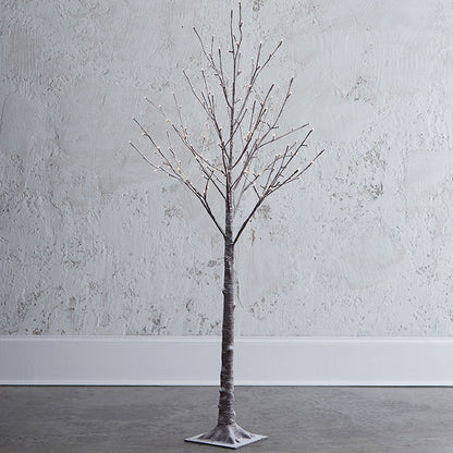 RZI Snowy Tree with Warm White Led Lights 5.5'