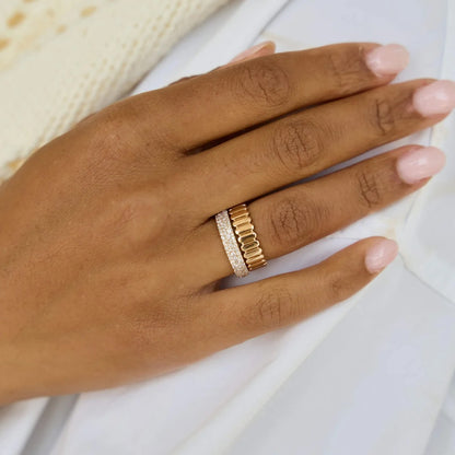 DRD R - Sylvie Rose Large Diamond Band .55tcw, 14KYG SZ7