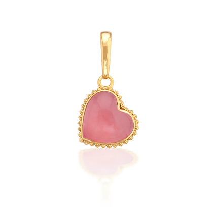 Love - Gem Medium Pendant - Pink Jade