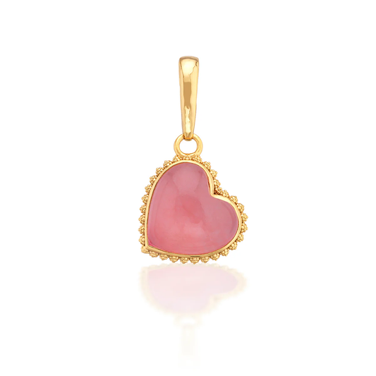 Love - Gem Medium Pendant - Pink Jade