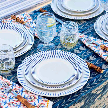 JLK Sitio Stripe - Delft Blue - Dinner Plate 11"