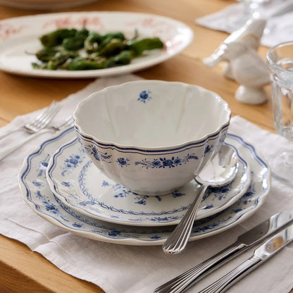Vila - White & Blue - Cereal Bowl 6"