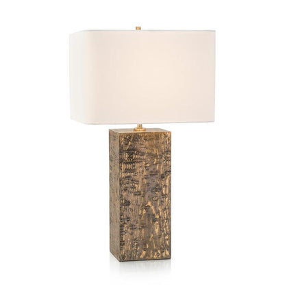 Hand Finished Wood Veneer Table Lamp 29.25"