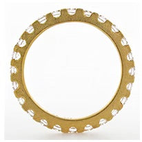 Gold Stacking Gear Ring with Diamonds