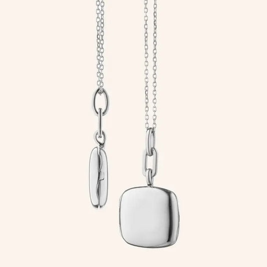 MRK "Viv" Slim Sterling Silver Locket Necklace