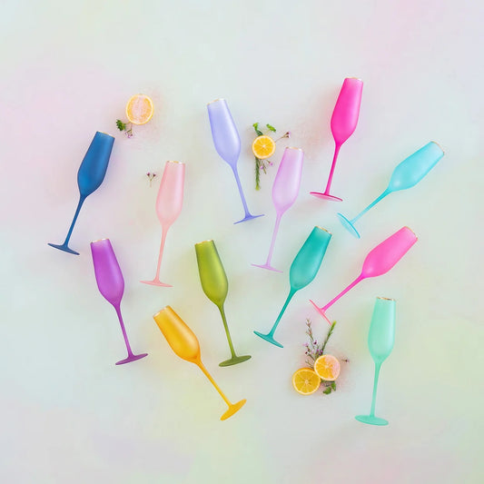 Frosted Glass - Champagne Flute 10.25" - Set of 12