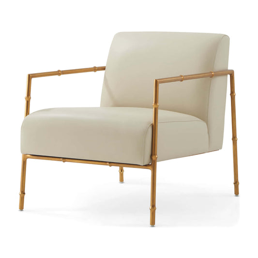 TAF Kesden Leather Accent Chair 27.25x33.5x30
