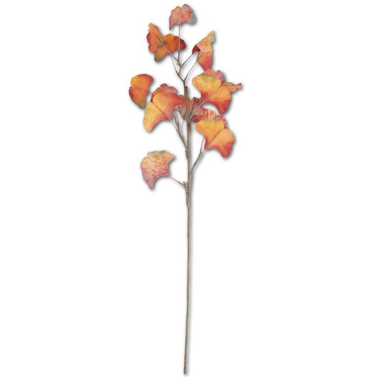 KKI Orange Two-Tone Gingko Stem 30"