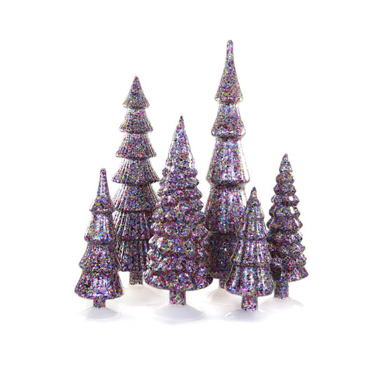 CFC Confetti Trees - Purple - Set /6 15"
