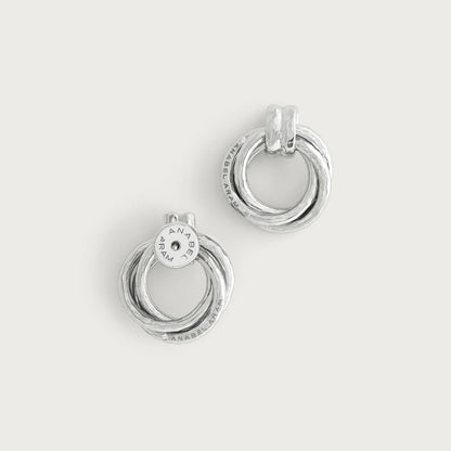 Neptune - Triple Ring Earrings in Silver