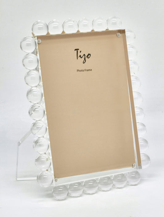 TZD Lucite Frame w/Clear Bubbles 4x6