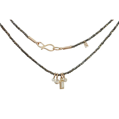 No. 318 Baguette & Diamonds Hill Tribe Necklace