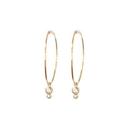 No. 345 Diamond Double Drop Hoops