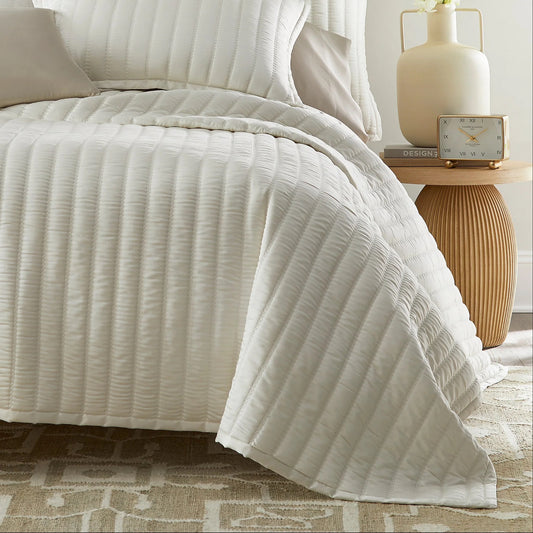 Urban Bamboo Quilted Coverlet - Cream - 112" X 98"
