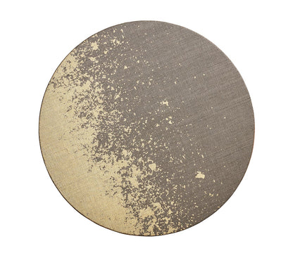 KSB Metafoil Round Gold and Taupe Placemat 15" (Retired)