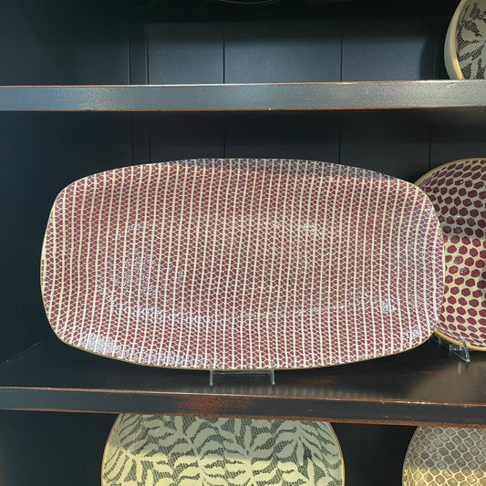 TFC Oblong Tray Large - Strata Bordeaux