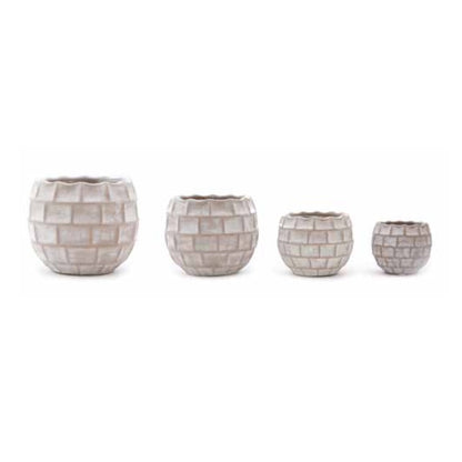 Stone Wash Geometric Pot - Small