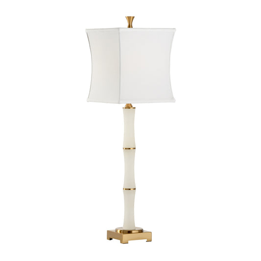 WWH Sloane Alabaster & Brass Lamp 27"