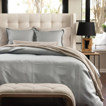 Gia Duvet and Filler - Blue Cotton & Silk - King - 112" X 98"