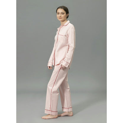 Nocturne Pajama Set - Pink & Scarlet