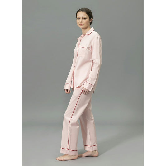 Nocturne Pajama Set - Pink & Scarlet