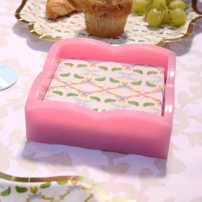 Palm - Acrylic Cocktail Napkin Holder - Pink