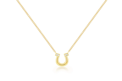 EFC N Lucky Horseshoe Necklace - 14KTYG