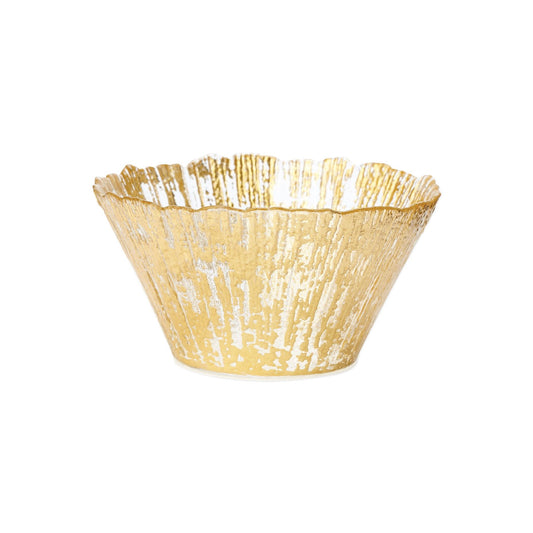 VTR Rufolo Glass - Gold Small Deep Bowl 6.5"