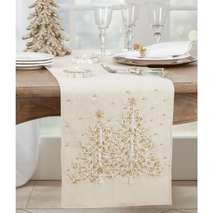 SRO Embroidered Christmas Tree Runner - 14" X 72"