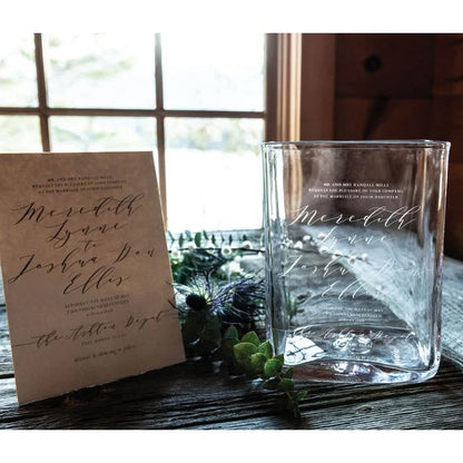 SMP Weston - Engraved Wedding Invitation Vase 8.5"