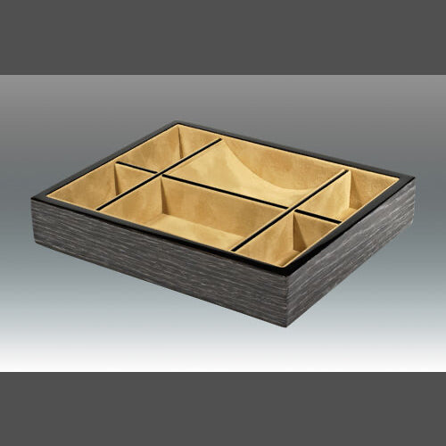 Wood Rectangle Valet Tray - Black Apricot 10.25 x 8.25"