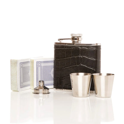 Gamer Flask Set - Black Croc